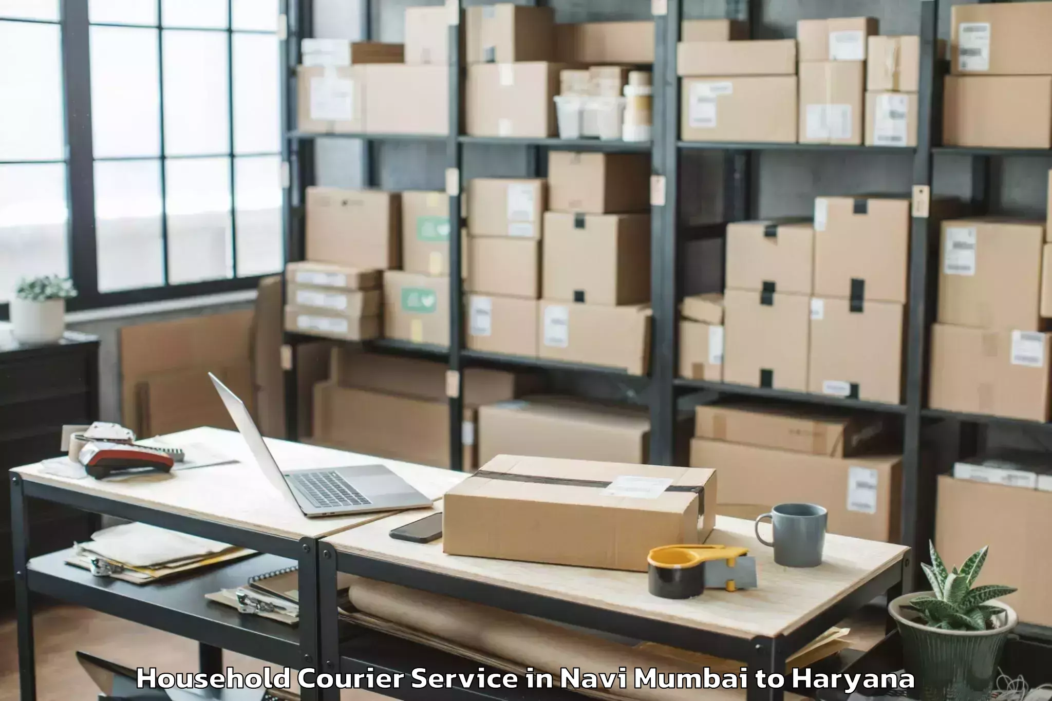 Top Navi Mumbai to Panipat Household Courier Available